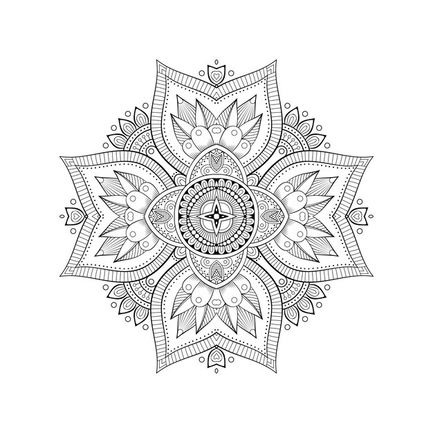 Ilustração de mandala ornamental de luxo