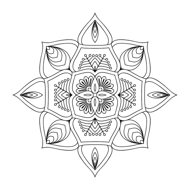 Ilustração de mandala ornamental de luxo