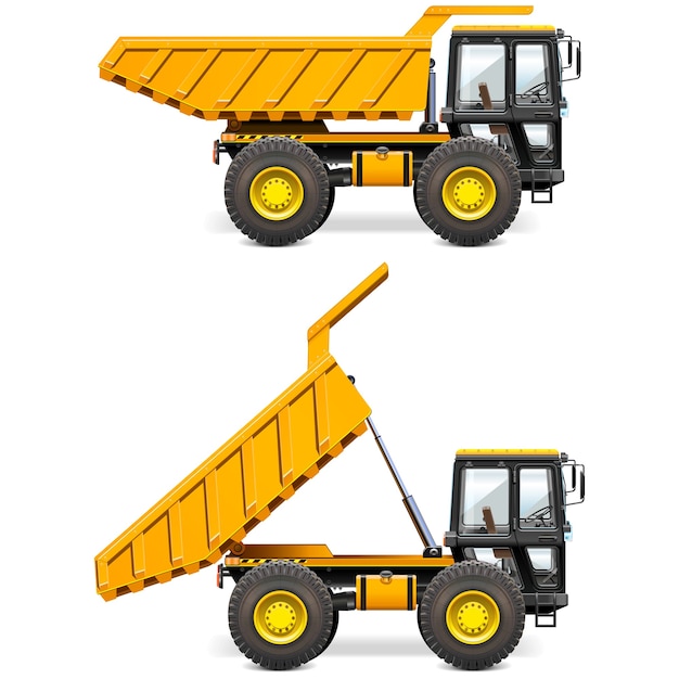 Ilustração de máquina de construção amarela