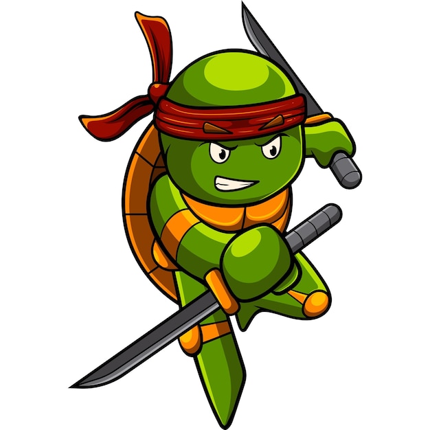 Vetor ilustração de mascote de tartaruga com vetor de estoque de qualidade premium