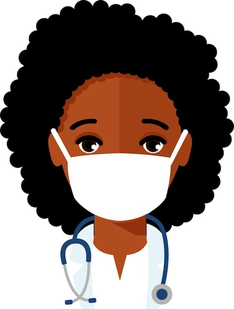 Vetor ilustração de médico com máscara protetora