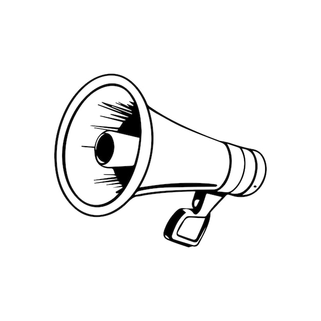 Ilustração de megafone vintage