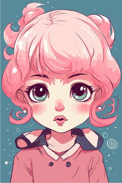 Kawaii · bonitinho · sorrir · japonês · anime - ilustração de