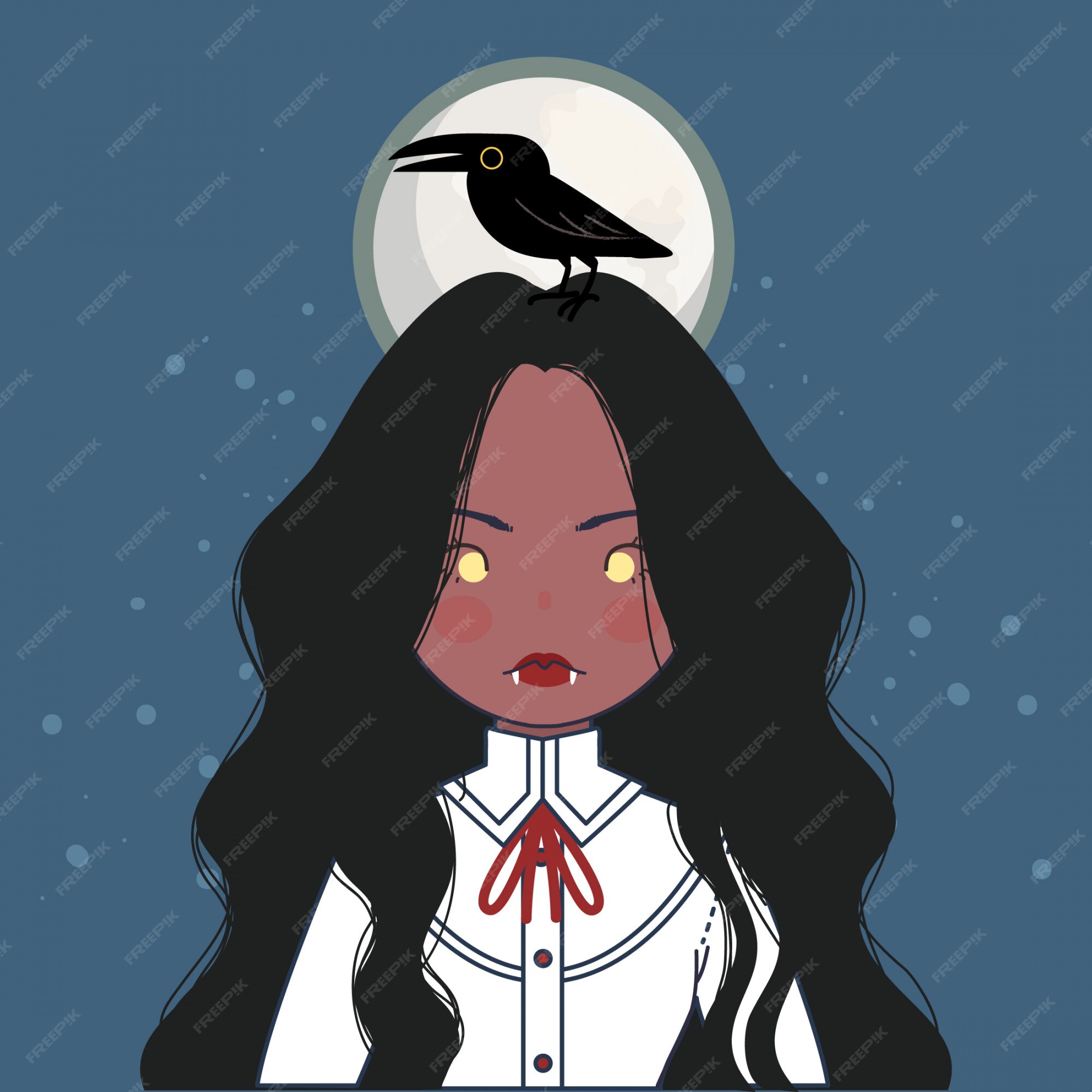 Desenho Animado Chorando Vampiro Menina imagem vetorial de lineartestpilot©  189822950