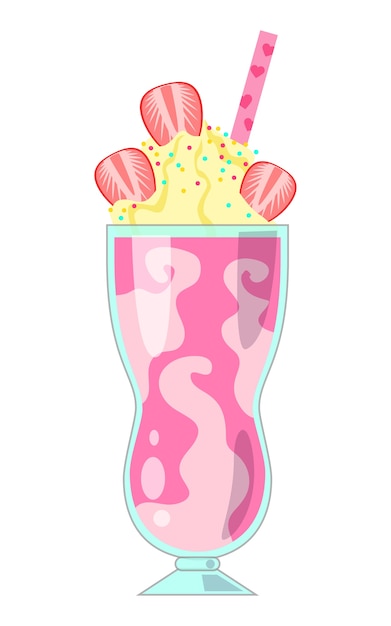 Ilustração, de, milkshake