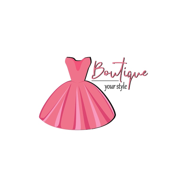 Ilustração de moda do logotipo da loja boutique