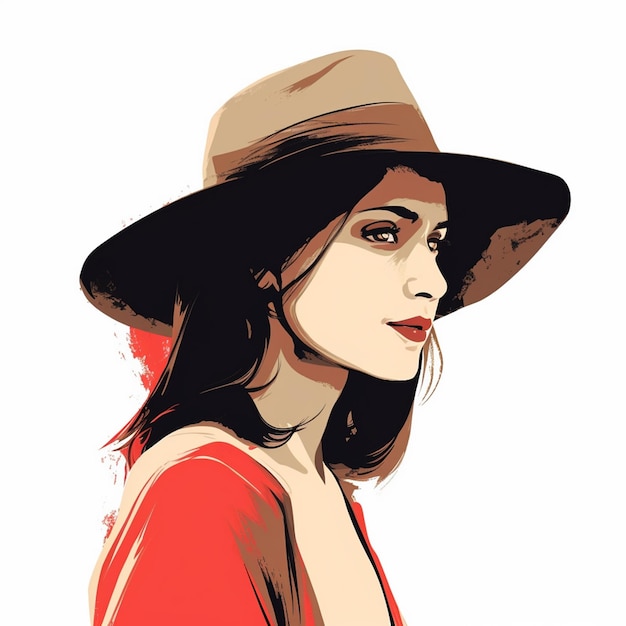 Ilustração de moda vetorial chapéu acessório de cabeça isolado mulher vintage boné feminino estilo s