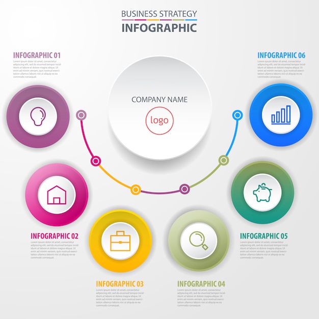 Vetor ilustração de modelo de design de infográficos de negócios.