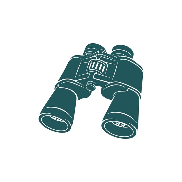 Ilustração de modelo de ícone de símbolo de vetor de design de binóculos