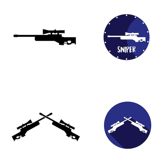 Vetor ilustração de modelo de vetor de ícone de atirador furtivo design de logotipo