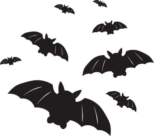 Ilustração de morcego preto feliz dia das bruxas
