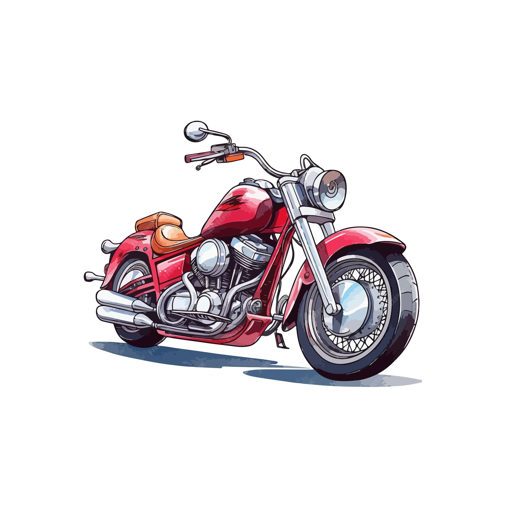 Desenho de ilustração vetorial desenhada à mão para moto de