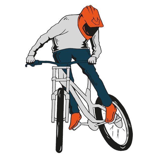 Ilustração de motocicleta de montanha de motocross