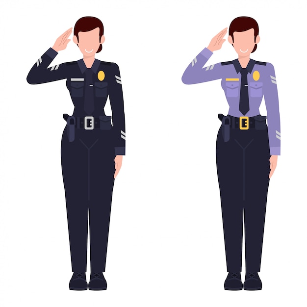 Ilustração de mulher de polícia