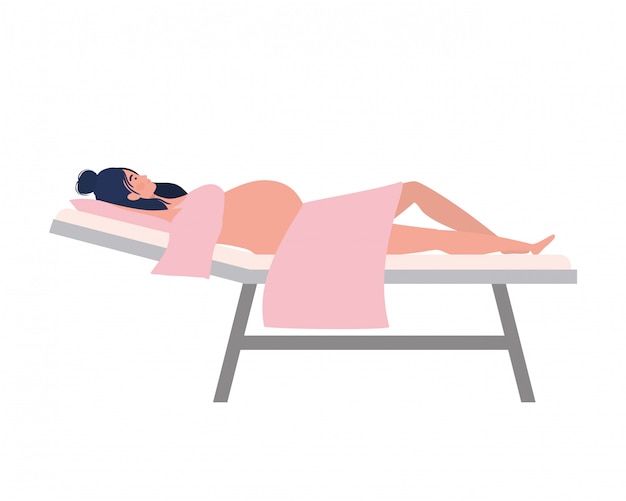 Ilustração de mulher grávida isolada