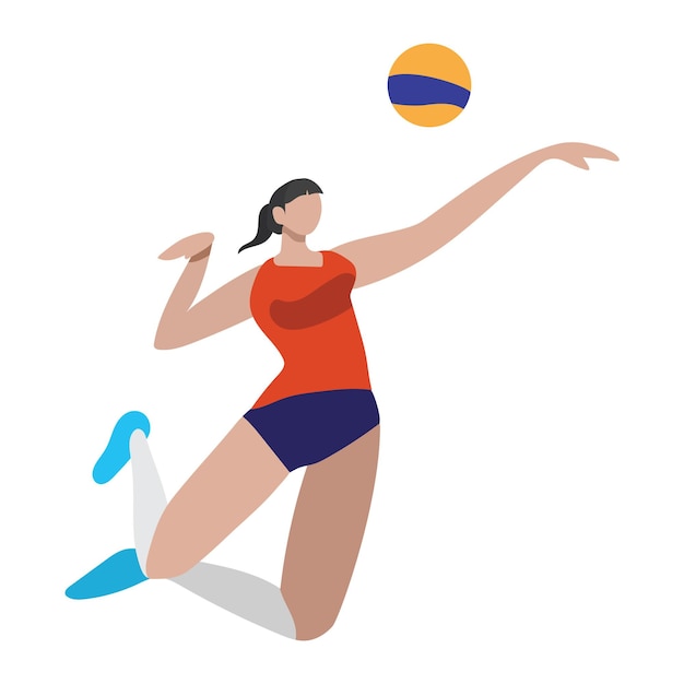 Vetor ilustração de mulheres de voleibol