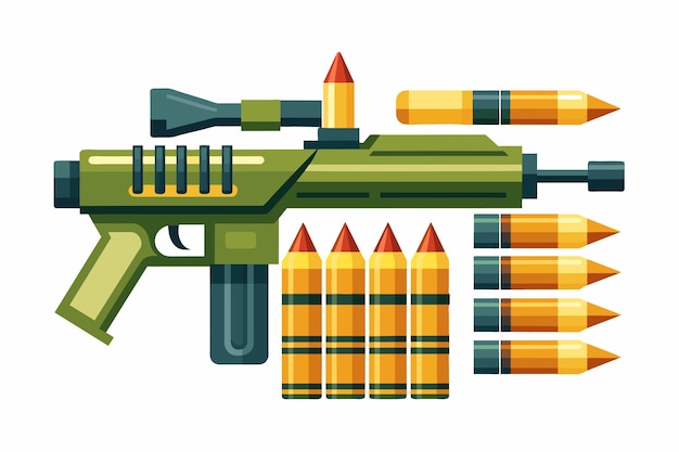 Vetor ilustração de munições e balas