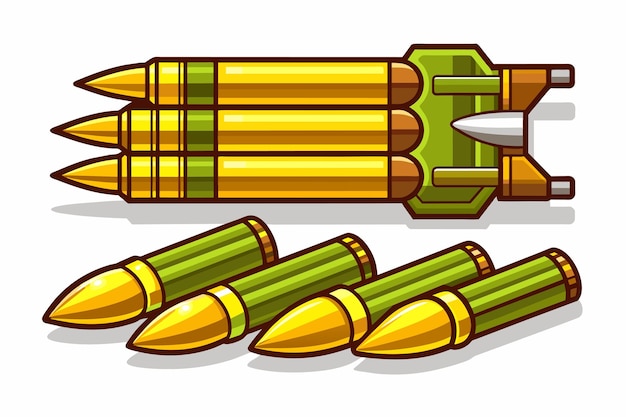 Vetor ilustração de munições e balas