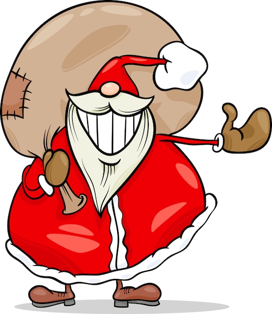 Ilustração de natal dos desenhos animados de Papai Noel