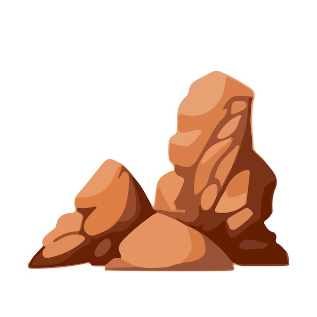 Ilustração de natureza vetorial de formação rochosa