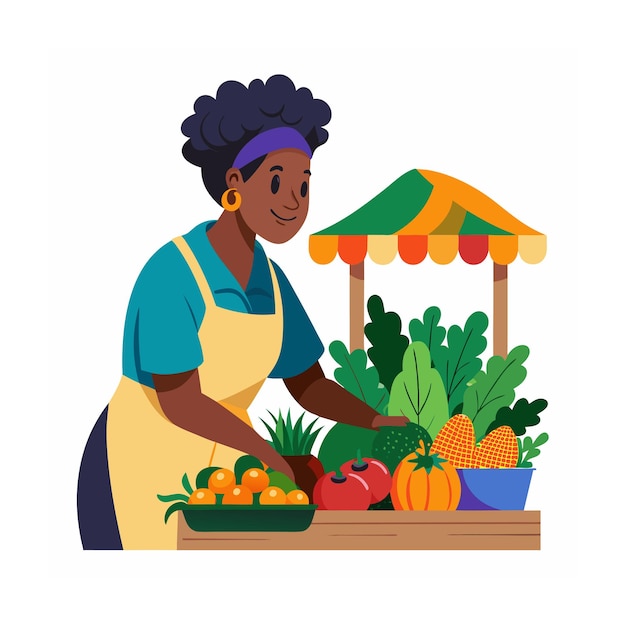 Ilustração de Negros Comprando