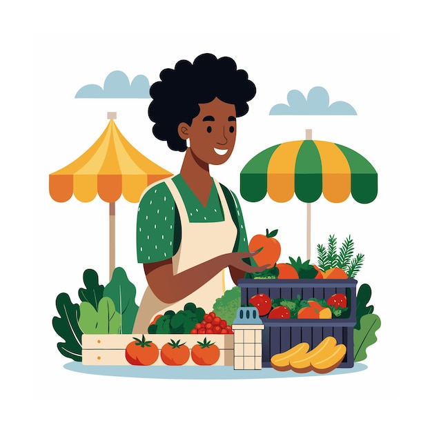 Ilustração de Negros Comprando