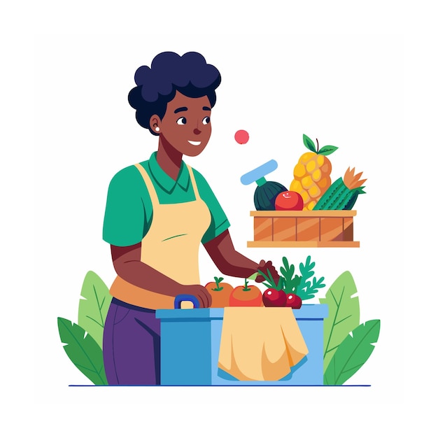 Ilustração de Negros Comprando