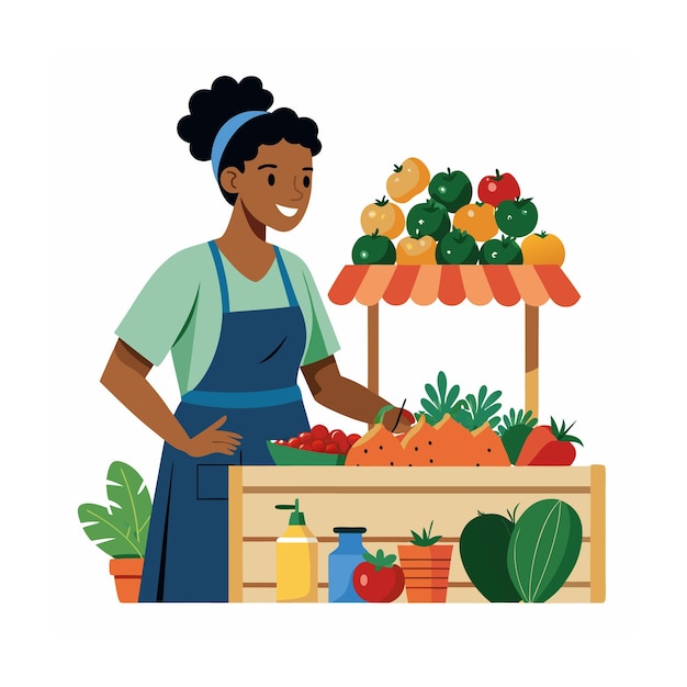 Ilustração de Negros Comprando