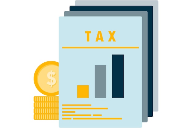 Ilustração de notificação em papel de custos fiscais que experimentam um aumento
