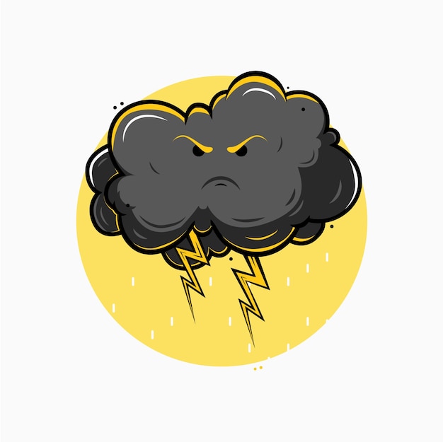 Ilustração de nuvens de tempestade