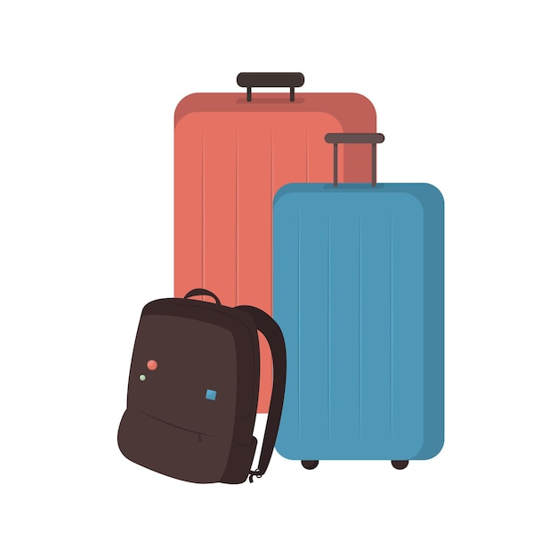 Ilustração de objeto de cor plana de bagagem