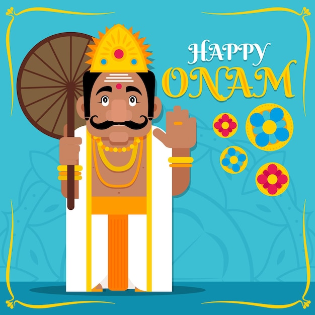 Ilustração de onam plana