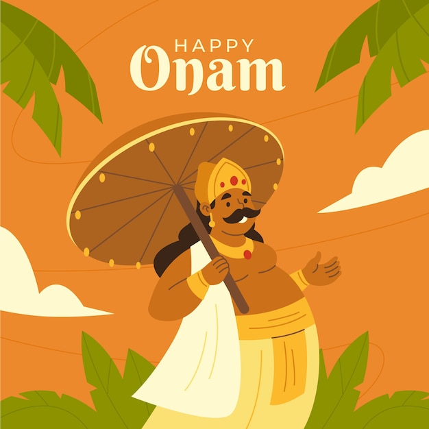 Ilustração de onam plana