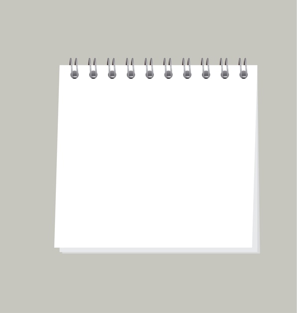 Ilustração de organizador simples. modelo de página em branco bloco de notas
