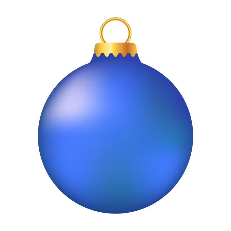 Vetor ilustração de ornamento de bola de natal em branco