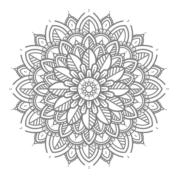 Ilustração de ornamento de mandala estilo oriental étnico abstrato