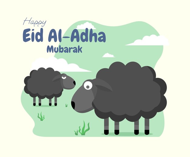 Ilustração de ovelha eid al adha