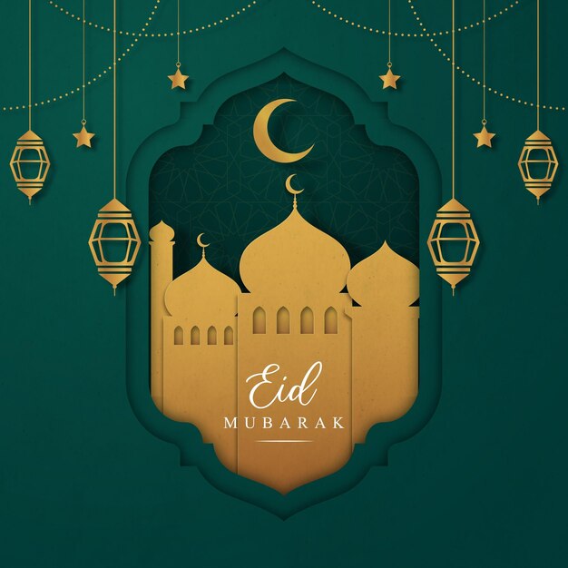 Ilustração de pacote de saudação de mídia social eid aladha