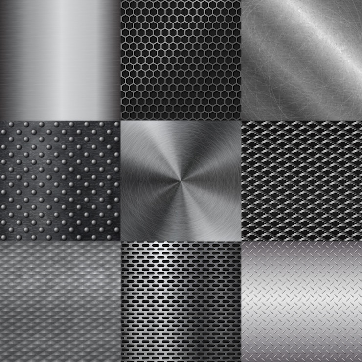 Vetor ilustração de padrão de textura de metal.