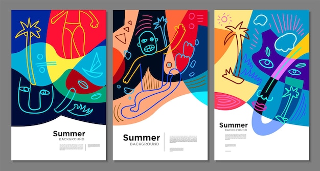 Ilustração de padrão étnico abstrato colorido para cartaz e banner de férias de verão