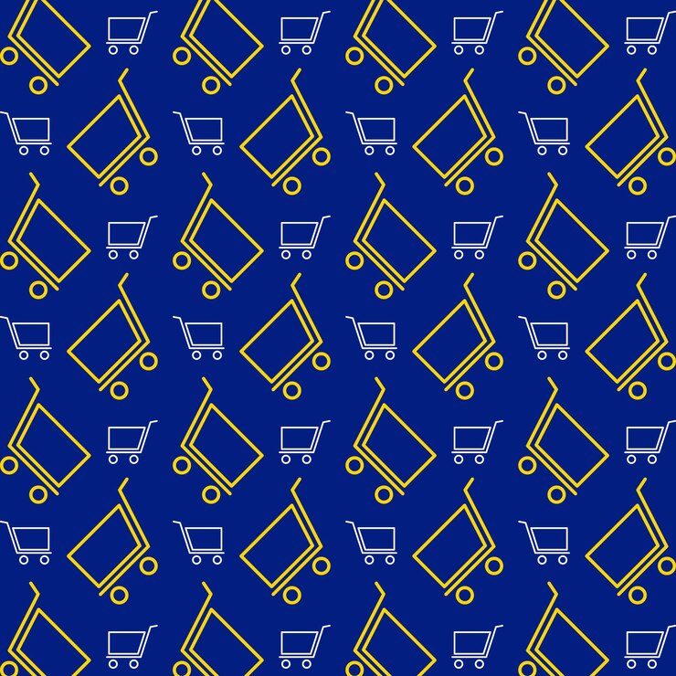 Vetor ilustração de padrão repetitivo de design de vetor de tendência do carrinho