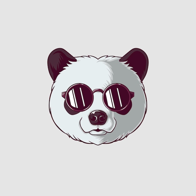 Ilustração de panda em um estilo bonito