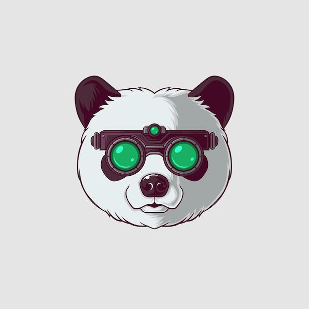 Ilustração de panda em um estilo bonito