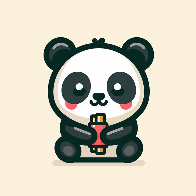 Ilustração de panda vetorial