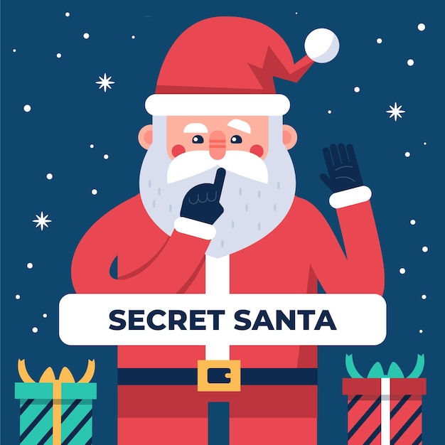 Ilustração de papai noel secreto