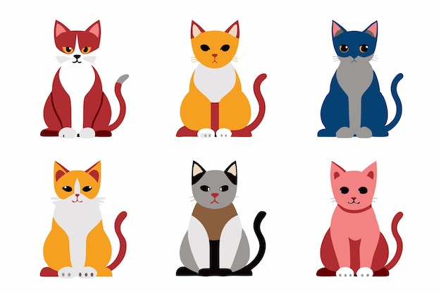 Ilustração de peixes em estilo plano em fundo branco