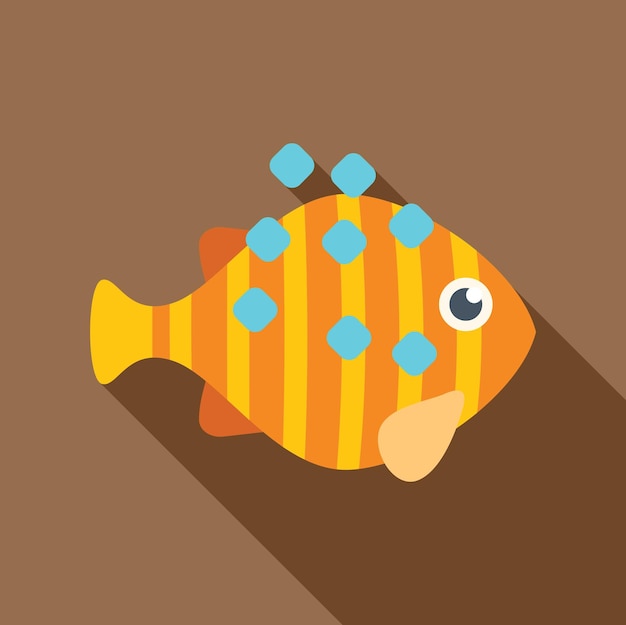 Ilustração de peixes laranja bonitos nadando no mar