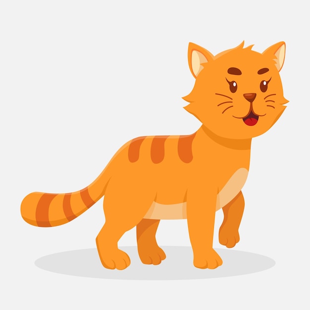 Ilustração de personagem de design de gato fofo