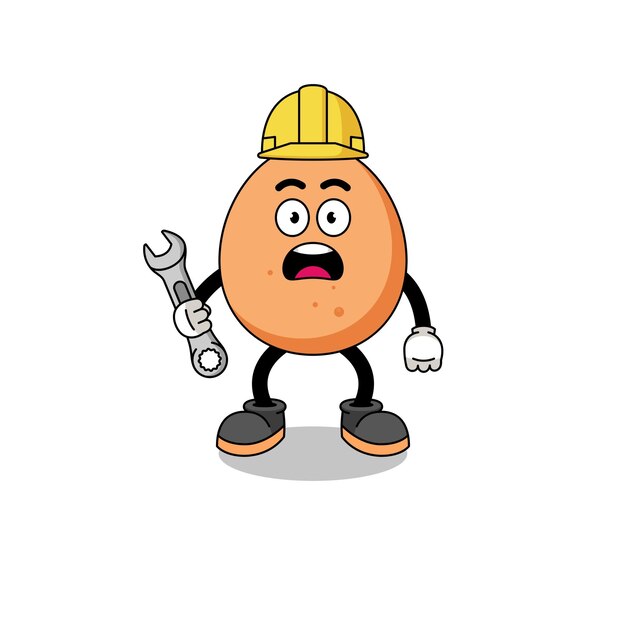 Vetor ilustração de personagem de ovo com design de personagem de erro 404