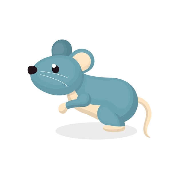 Ilustração de personagem de rato bonitinho com estilo Cartoon